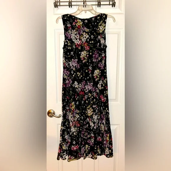 Chaps Floral Sleeveless Midi fit and flare Dress Size 12 - Picture 3 of 3